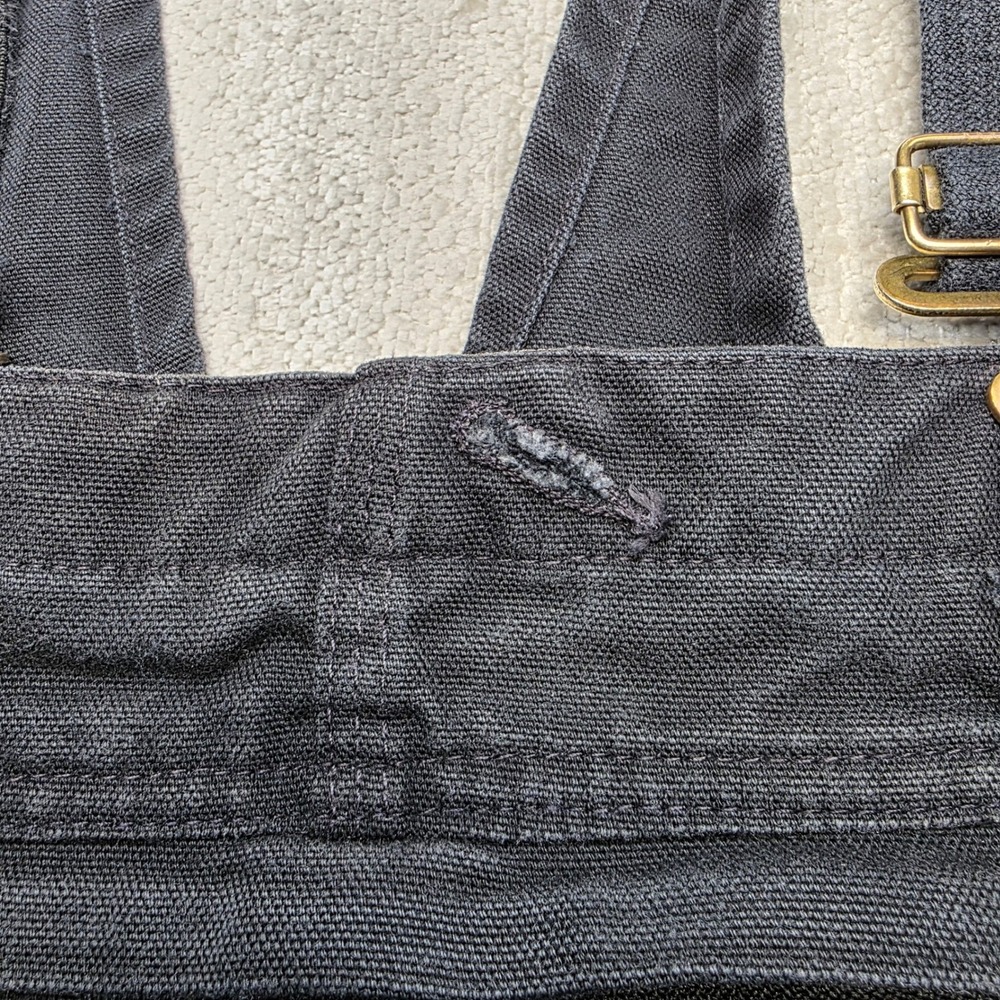 Carhartt Mens Black Duck Canvas Bib Overalls Workwear R01 BLK 40x30 Utility - Picture 2 of 14